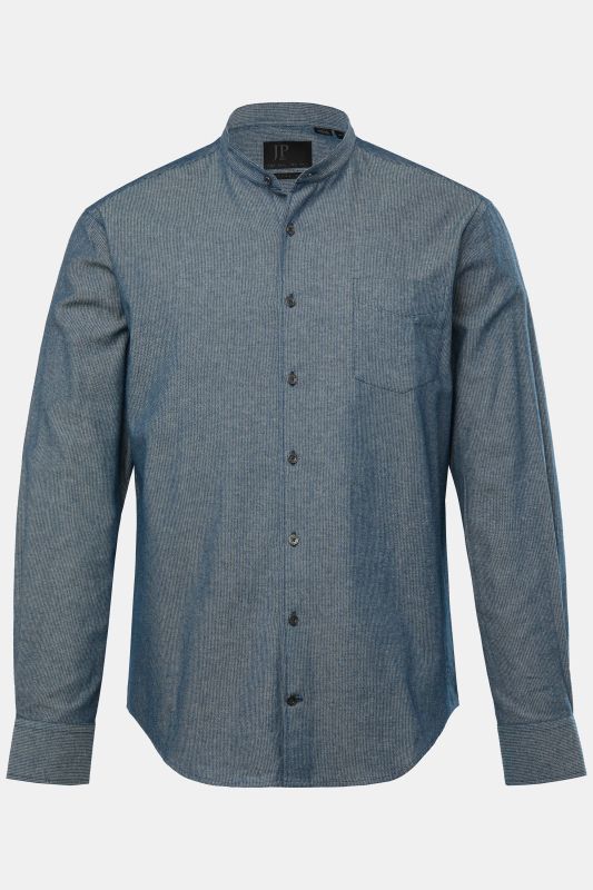 Chemise en jean JP 1880. Manches longues et col officier. Coupe Modern Fit - jusqu'au 8&nbsp