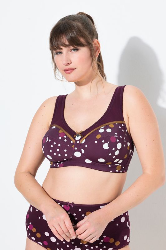 Soutien-gorge de maintien, sans armatures, motif à pois - bonnet C-H