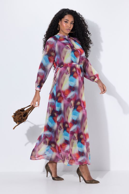 Robe de soirée maxi, fond de robe et manches longues