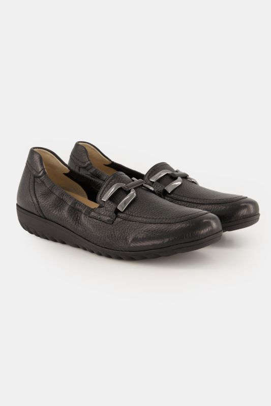 Mocassins Caprice en daim, semelle intérieure amovible - largeur G