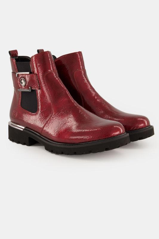Bottines Chelsea en cuir vernis