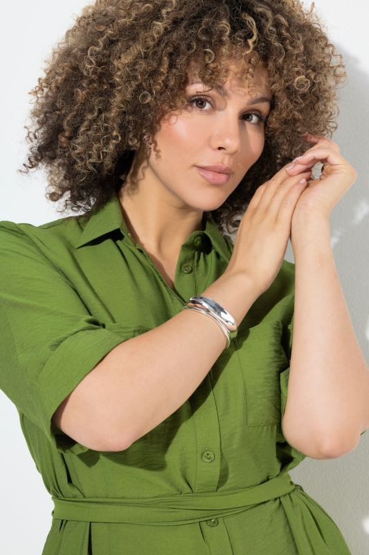 Bracelet ouvert, matière texturée