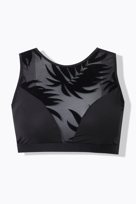 Brassière sans armatures, motif feuilles Wild Leaves, imprimé velours