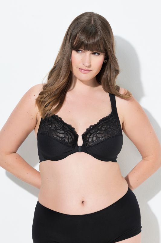 Soutien-gorge à armatures, bonnets souples et fermeture sur le devant, bonnets C-G