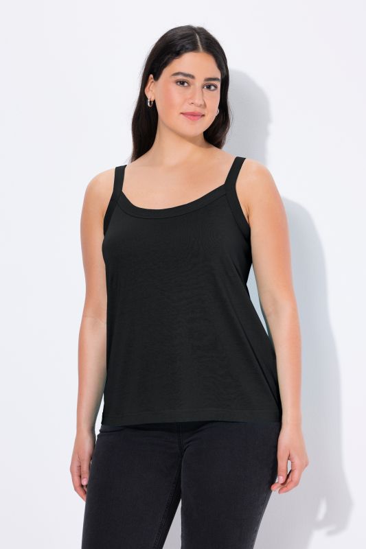 Débardeur à fines bretelles et décolleté rond, en modal mélangé