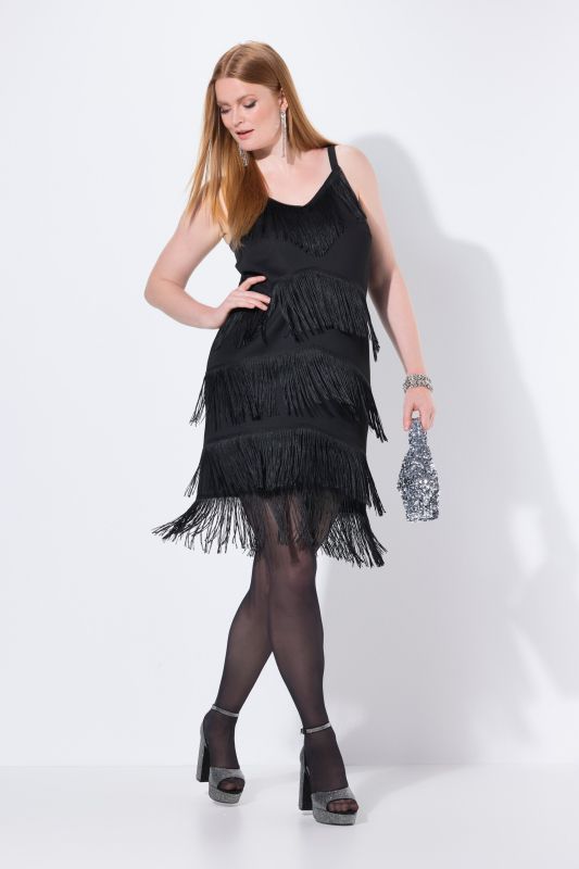 Robe à franges, sans manches