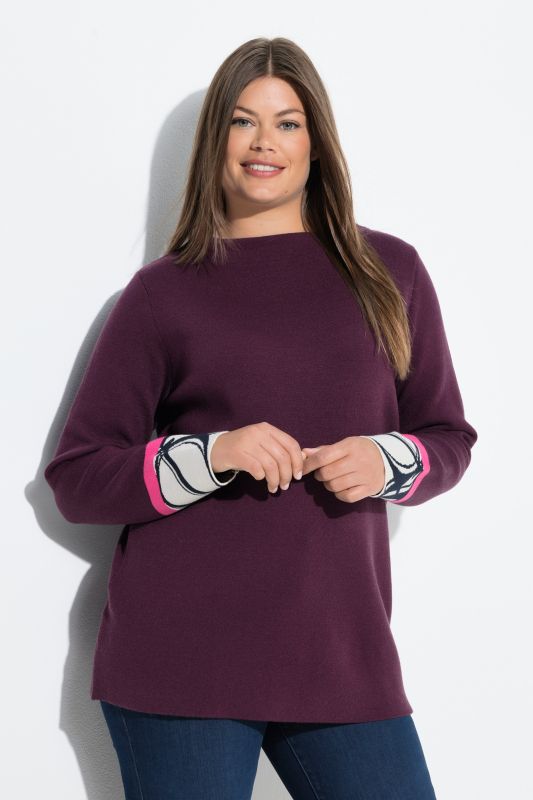 Pull en maille. Manches longues et col roulé