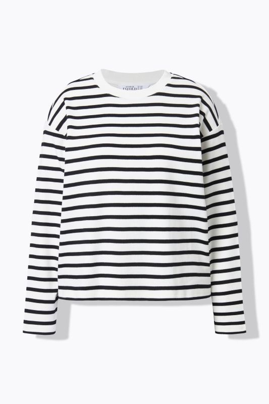 Sweat-shirt ultra-oversize, rayures