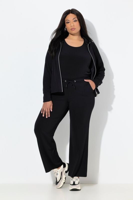 Pantalon de jogging avec poches, jambe droite et taille élastique