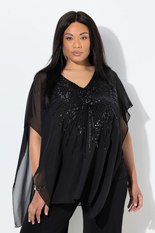 T-shirt coupe Slim doublé, paillettes
