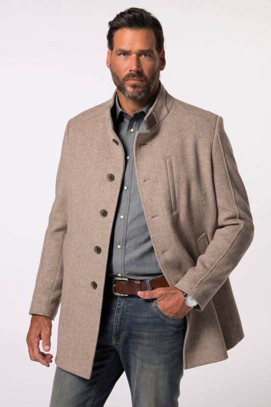 Manteau JP 1880, laine mélangée et col montant - jusqu'au 7&nbsp;XL