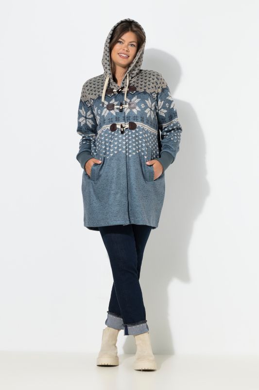 Veste en maille polaire. Capuche, manches longues