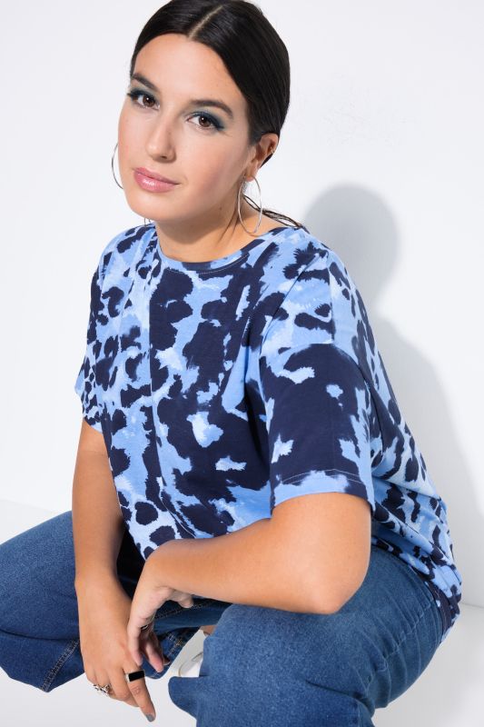 T-shirt oversize, motif léopard