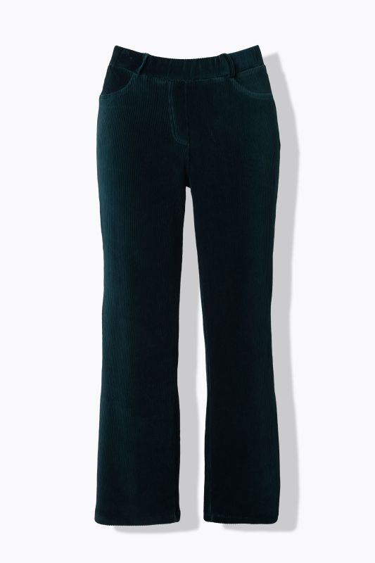 Pantalon à enfiler en velours côtelé de coton bio Mary, ceinture élastique