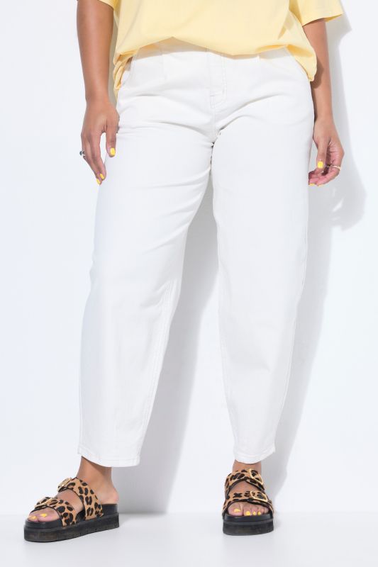 Jean ballon, denim stretch, 5 poches