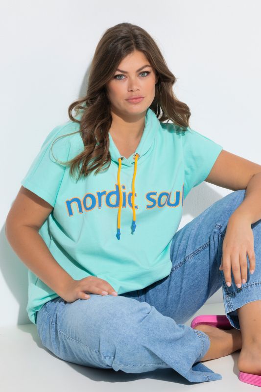 Sweat-shirt, 1/2 manche, capuche