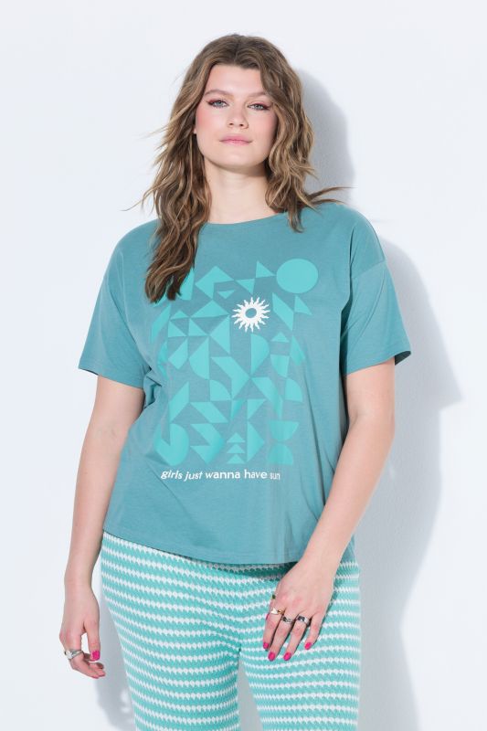 T-shirt oversize, imprimé cœurs