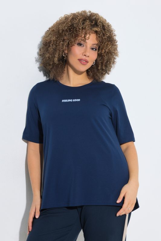 T-shirt motif imprimé Feeling Good, coupe Classic Fit, décolleté rond et manches courtes