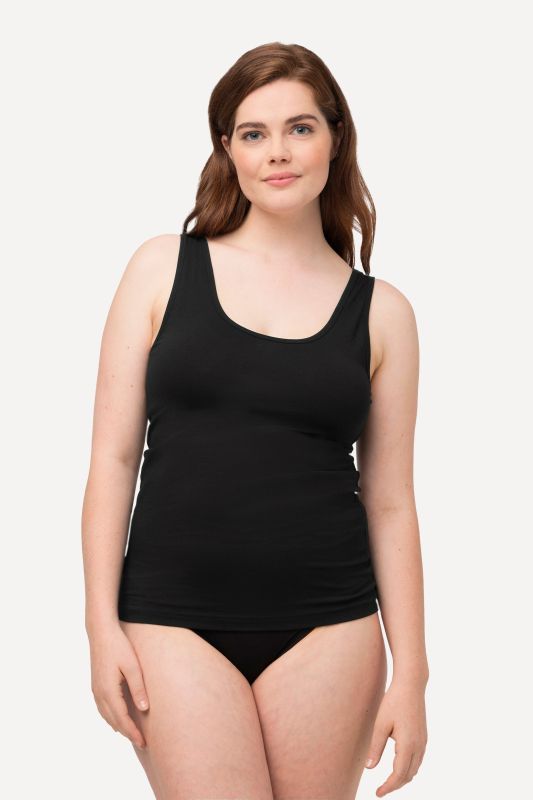 Maillot de corps en coton bio. Débardeur slim à bretelles larges