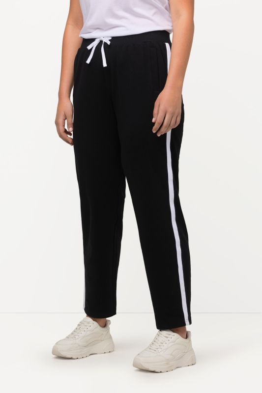 Pantalon de jogging à taille élastique et bande fantaisie le long de la jambe