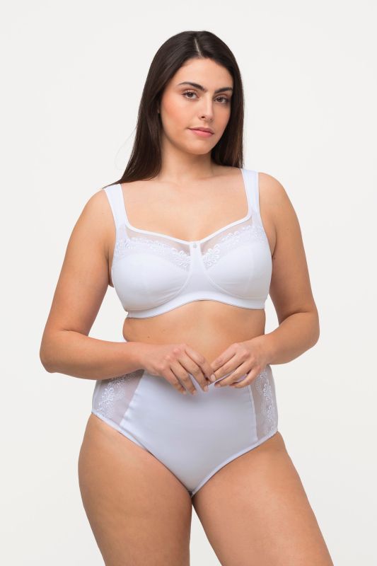 Soutien-gorge de maintien, sans armatures, avec broderies - bonnet C-D