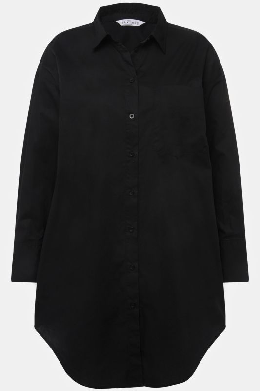 Chemisier oversized à patte de boutonnage et col de chemise