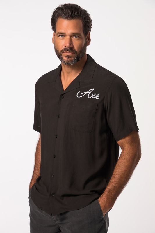 Chemise à manches courtes. Col cubain et imprimé all-over. Coupe Cuba-Fit - jusqu'au 8XL