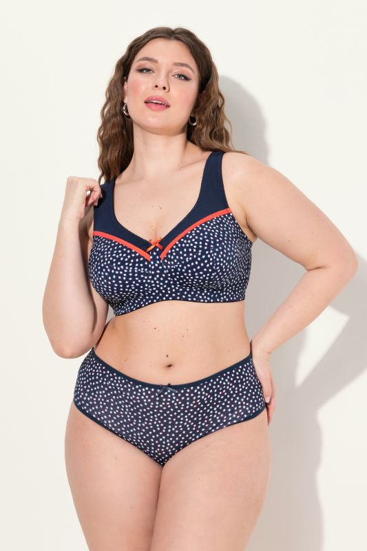 Soutien-gorge de maintien sans armatures, imprimé rétro - bonnet C-F