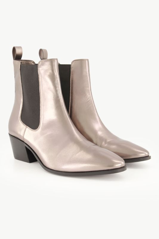 Bottines Chelsea, aspect cuir métallisé - largeur H