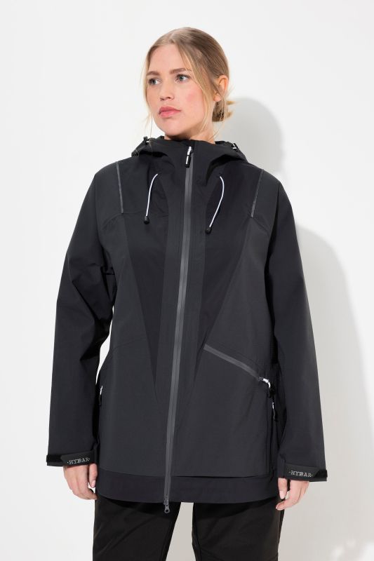 Veste technique imperméable, fermeture à glissière à double sens et imprimé réfléchissant