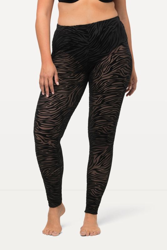 Legging en mesh à motif animal