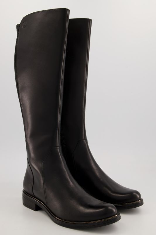 Bottes Caprice, cuir nappa et empiècement stretch, largeur G