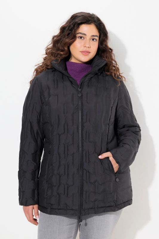 Manteau HYPRAR à capuche, matelassé et imperméable. Coupe évasée.