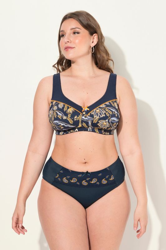 Soutien-gorge de maintien, imprimé floral. Sans armatures - bonnet C-F