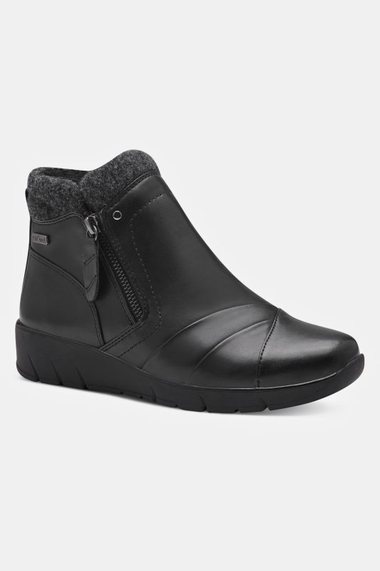 Bottines Jana Shoes en similicuir végane, fermeture zippée– largeur H