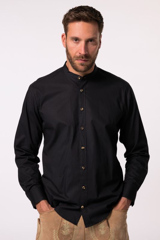 Chemise traditionnelle JP 1880, manches longues et col droit, coupe Modern Fit - jusqu'au 8&nbsp;XL