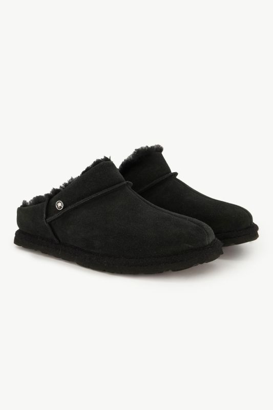 Chaussons en cuir suédé Rohde, doublure en peau d'agneau, largeur G 1/2