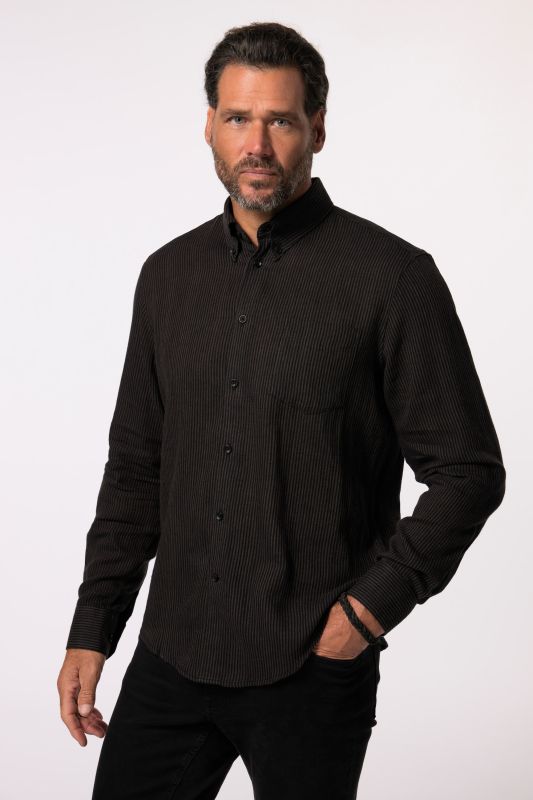 Chemise à rayures JP 1880, manches longues, col à pointes boutonnées, coupe Modern Fit - jusqu'au 8&nbsp;XL