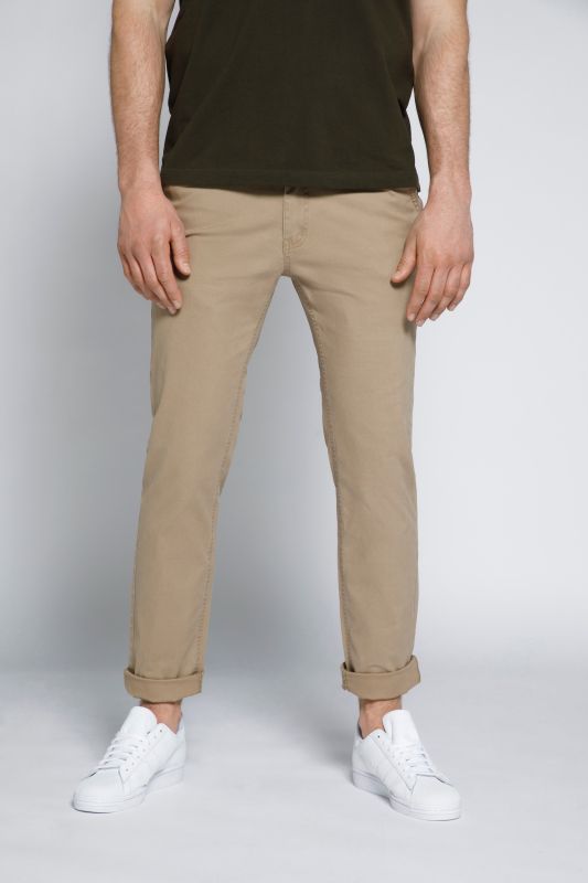 Chino STHUGE, coupe ventre confort, modern straight fit, 4 poches, jusqu'à la taille 36