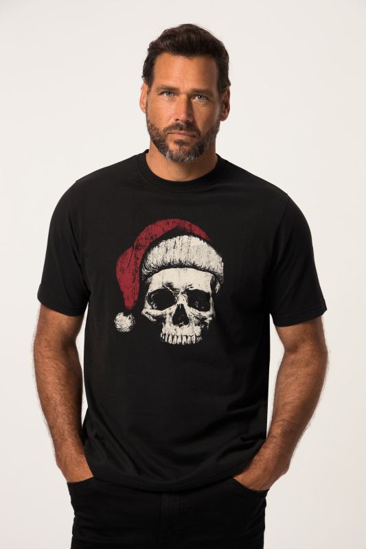 T-shirt  à manches courtes, col rond et imprimé de Noël