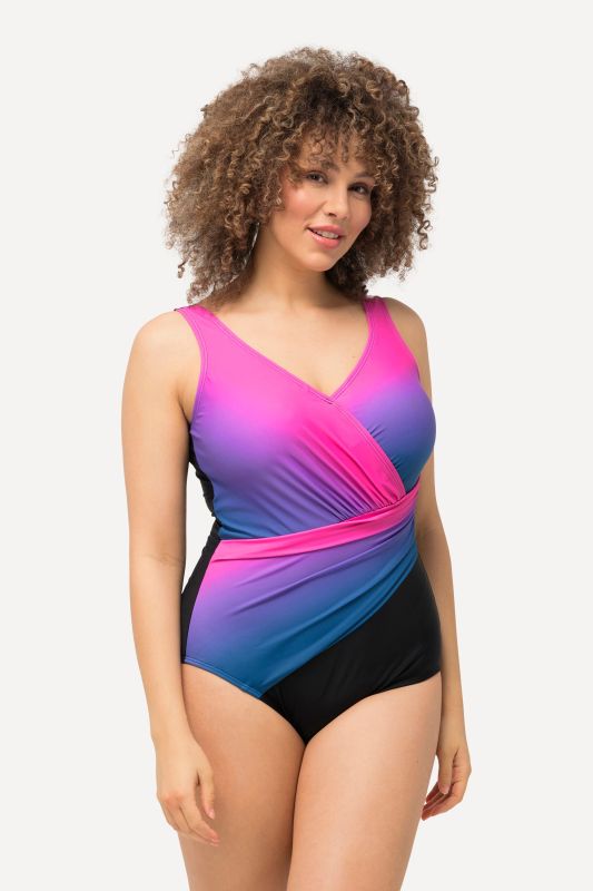 Maillot de bain à bonnets souples, dégradé de couleurs, matière recyclée