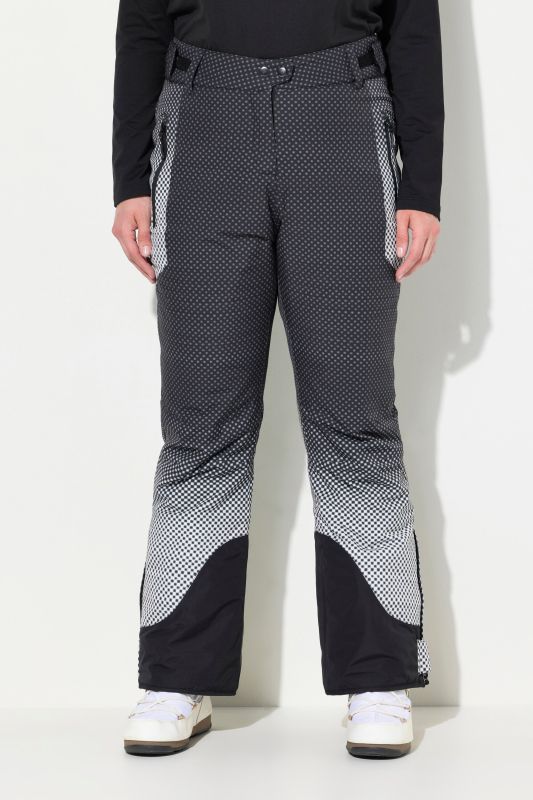 Pantalon de ski imperméable, pois, fermeture à scratch et jupe pare-neige