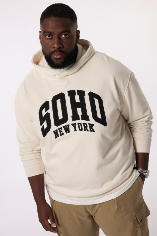 Sweat-shirt à capuche STHUGE, coupe oversize et inscription SOHO sur le devant- jusqu'au 8&nbsp;XL