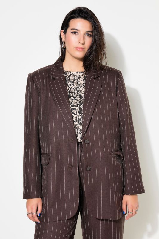 Blazer oversize. Tissu chatoyant à fines rayures