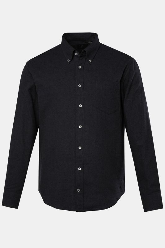 Chemise en flanelle JP 1880 à manches longues et col à pointes boutonnées, coupe Modern Fit - jusqu'au 8&nbsp;XL