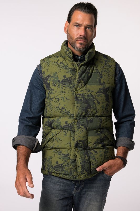 Gilet matelassé JP 1880 imprimé camouflage, collection Outdoor – jusqu'au 7 XL