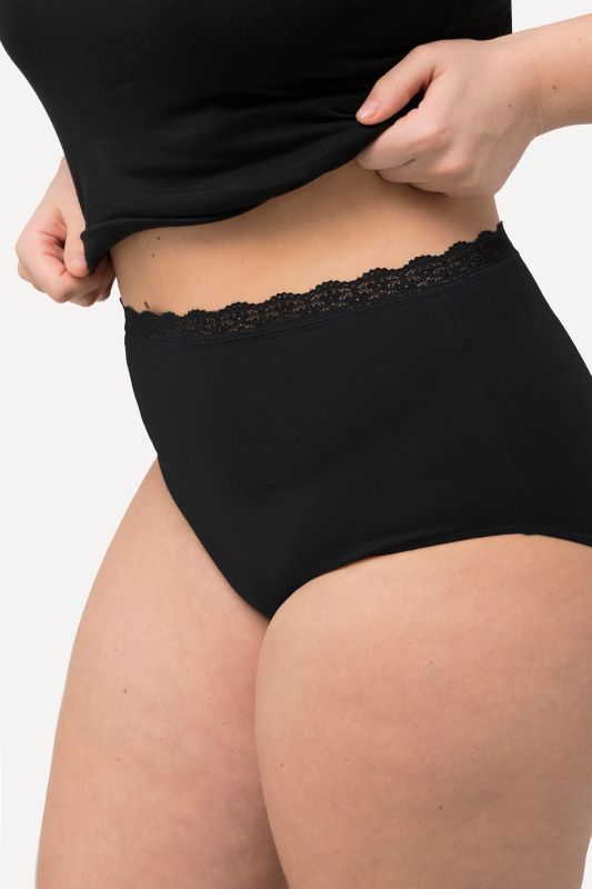 Culottes maxi en lot de 2 avec liseré élastique en dentelle