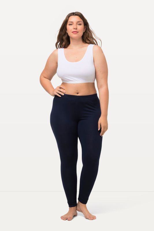 Legging longueur mollet, jambe slim et taille élastique