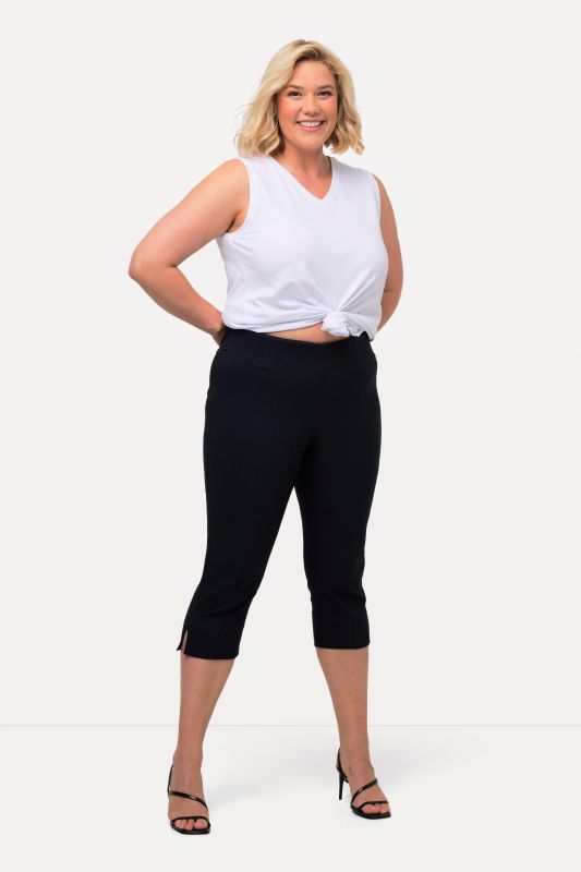 Corsaire en bengaline. Très extensible et infroissable. Taille élastique