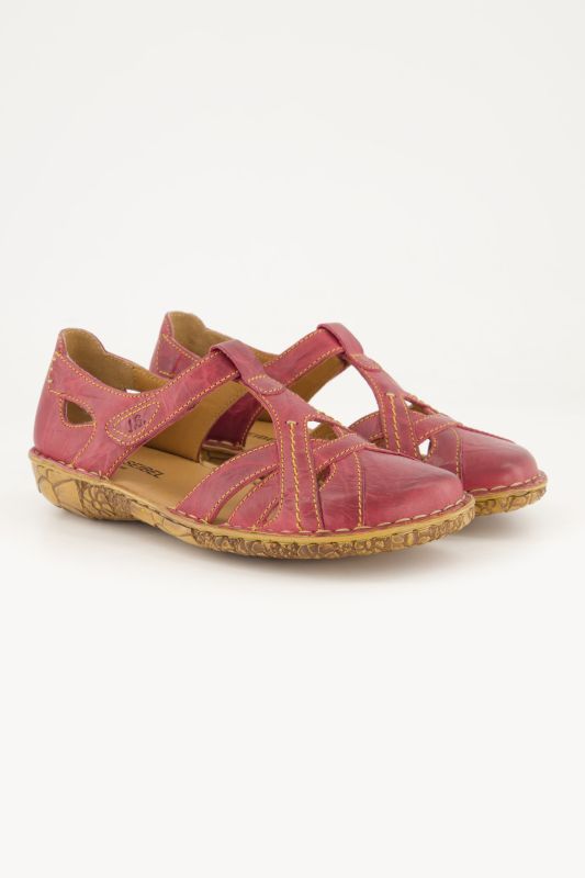 Sandales en cuir Josef Seibel, bride à scratch, largeur H